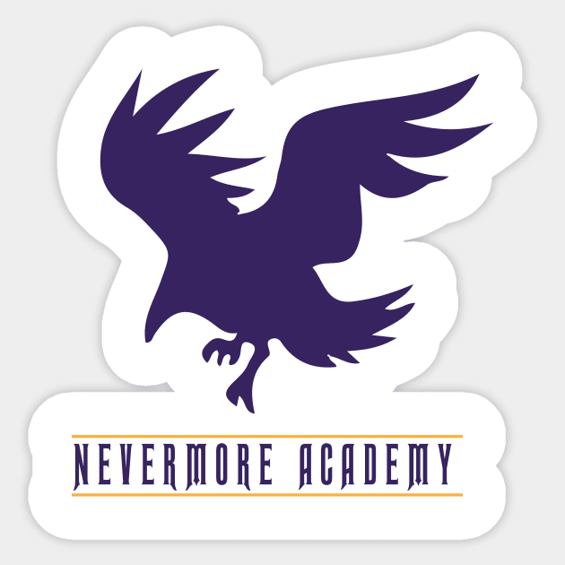 Nevermore Academy Crow Sticker by Character Elements